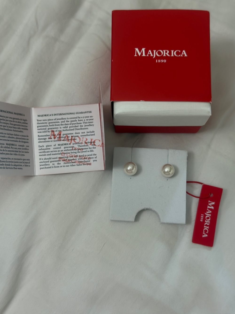Majorica Cream Pearl Stud Earrings
